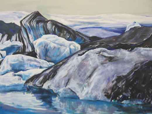 'Glacial Lagoon III', oil on canvas