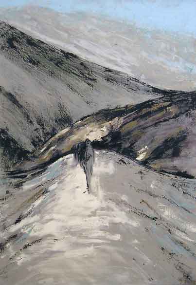 'Walk the Moraine', oil on canvas